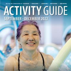 Activity Guide cover, lady swimming