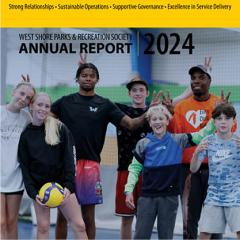 2024 WSPR annual report cover with an image of youth being silly together