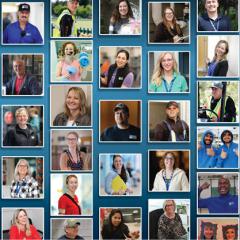 Activity Guide cover with collage of staff pictures